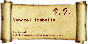 Venczel Izabella névjegykártya